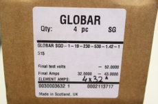 4x GLOBAR SGO-1-19-230-530-1.42-1 515 silicon carbide Heating element 