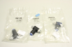 3x FESTO GRLA-1/8-QS-8-RS-B Drossel Rückschlagventil 162966 OVP