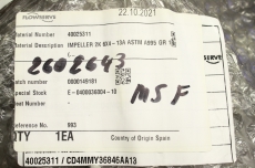 FLOWSERVE 2K 6X4-13A ASTM A995 GR 1 Pumpe Impeller 40025311 OVP