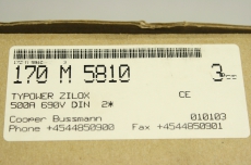 3x BUSSMANN  170 M 5810  500A 690V DIN2 NH2 NH Sicherungseinsatz 170M5810 OVP