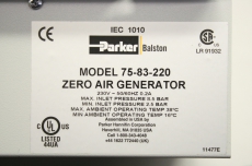 PARKER 75-83-20 758320 PARKER ZERO AIR GENERATOR  75-83EU OVP