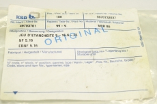 KSB  49703701 NF5.16 EBNF 5.16 Pumpe seal Dichtung 49703701 OVP