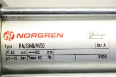 NORGREN RA/8040/M/5 RA/8040 /M/5 RA8040 Ø40mm 50mm Zylinder RA/8040/M/5
