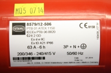 STAHL 8579/12-506 PTB 01 ATEX 1150 63A 6h Stecker  SolConex 4046827021695 OVP