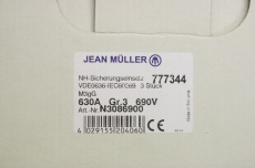 3x JEAN MüLLER 630A NH3 690V N3086900  NH Sicherungseinsatz 777344 OVP