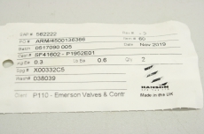 HANSON 562222 for Emerson ARM/45001363 Control Valve Spring SF41602-P1952E01