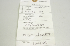 CROSBY SPARES 8456048 Control Valve Spring Feder Ersatzteil 104135