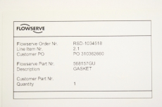 FLOWSERVE RSD-1034518 568157GU  Dichtung Seal Gasket OVP