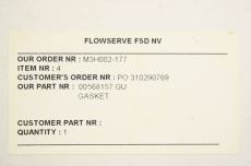 FLOWSERVE M3H002-177 00568157 GU -MVVR4500333 Dichtung Seal Gasket 310290769 OVP