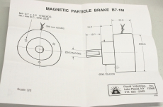 PLACID INDUSTRIES B7-24-1ME 80233391/100 24V 9.515mm 50.8mm Magnetpulverbremse  