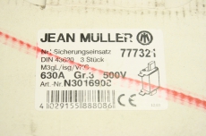 3x JEAN MÜLLER N3016908 NH3 630A 500V  NH Sicherungseinsatz OVP