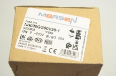 7x MERSEN NH000GG50V25-1 Gr. 3 500V 25A  NH Sicherungseinsatz 4086500084067 OVP