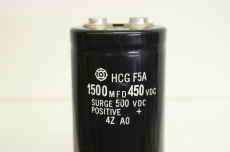 HCG F5A  1500 MFD 450VDC 4Z AO Kondensator  HCGF5A