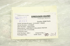 DRESSER-RAND 10150456 1000157550 Labyrinth Balance Piston OVP