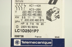 TELEMECANIQUE LC1 D2504P7 006736 40A 25A 230V 11kW LC1D2504P7 Schütz OVP