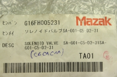 NACHI für Mazak G16FH005231 SA-G01-C5-D2-31 24V 4/3-Wege Ventil OVP