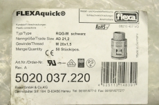 12x FLEXAQUICK 5020.037.220 M20x1.5 Schwarz Kabelverschraubung OVP