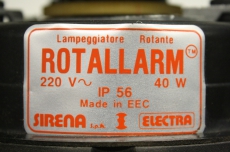 ELECTRA  12H1 Rotallarm 220V rot Signalleuchte Lamp rundumleuchte 