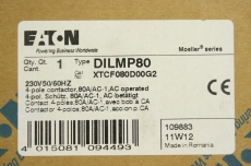 EATON DILMP80 80A 230V 4-polig XTC080D DILM P80 Leistungsschütz OVP