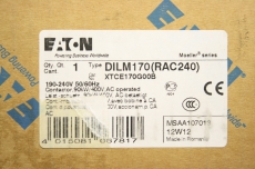 EATON DILM170 RAC240 90kW 3-polig XTCE170G00B Leistungsschütz OVP