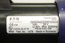 EATON GHG5422200V0000 GHG51 16A 2-pol 24V Stecker Ex Zone 1 OVP