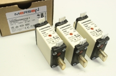 3x MERSEN NH000GG50V10-1 gG NH000 10A 500V Doppelkennmelder Sicherungseinsatz 