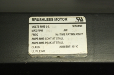 BRUSHLESS MOTOR  F4075-R-H04AA 2.2KW 3000RPM 71-521-32 Servomotor  