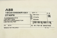 ABB 1SCA104936R1001 6-polig 40A  OT40F6 Lasttrennschalter OVP 