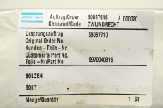 ATLAS COPCO 6970040315  Bolt Bolzen mit Federclip OVP