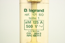 3x LEGRAND 17155 125 500 1 100 171 50 aM 125A 500V  NH Sicherungseinsatz Blade 