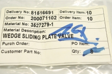 12x 3527279-1  Wedge sliding plate Valve OVP
