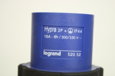 5x LEGRAND 520 52 2P 16A 200/250V 6h Hypra 520 52 2P+E Stecker Kupplung  OVP