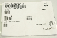 50x Applied Materials E43000018 1/8 1/2 50 PIN DOWEL 1/8 D X 1/2 L 
