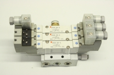 3x SMC SY5240-5DZ-Q SY52405DZQ 24V 0.15-0.7MPa Wege Elektro Magnetventil Block 
