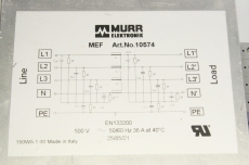 MURR ELECTRONIK 10574 500V 50/60Hz 36A 40C Netzentstörfilter MEF 