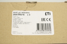 3x ETI 004185216 3838895326069  NH2C 160A 500V 120kA NH Sicherungseinsatz OVP