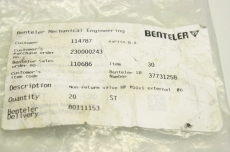 17x BENTELER 10100550 für Progressivdosiergerät non return valve HP M10x1 OVP