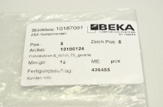 12x BEKA 10100124 6 75 M7x0,75 gerade  Schlauchanschluss Rohrstutzen OVP