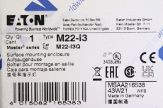 2x EATON M22-I3 4015082165383 3 fach Aufbaugehäuse OVP