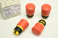 4x KLöCKNER MOELLER M22-PV 4015082168766 Schalter Pilztaster Not Aus rot 