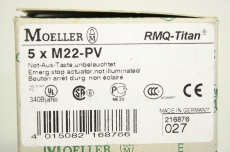 2x KLÖCKNER MOELLER M22-PV 4015082168766 38mm rot Schalter Pilztaster OVP