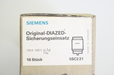 10x SIEMENS 5SC221 100A 500V 10 Sicherungseinsatz OVP