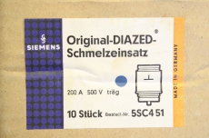 10x SIEMENS 5SC451 200A 500V Schmelzsicherung OVP