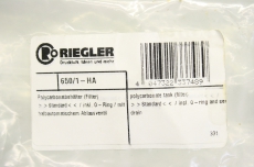 RIEGLER 650/1-HA 73502 650/1 - HA  Filter Gehäuse Polycarbonatbehälter OVP