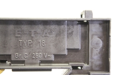 4x E-T-A typ 18 typ18 250V Basisklemme Anschlussklemmenblock 