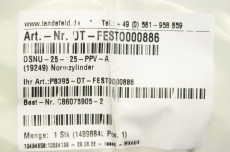FESTO DSNU-25-125-PPV-A 19249 25mm 125mm 10 Normzylinder OVP