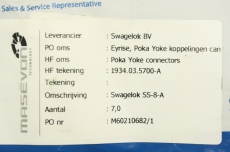7x SWAGELOK SS-8-A SS8A 1/2 Verschraubung Adapter OVP