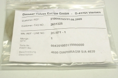 DRESSER 207471-1 2631325 4600 SA 4630 Membranventil Ventil Diaphragm Membran 