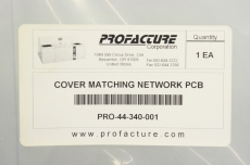 PROFACTURE PRO-44-340-001 PRO44340001 1 COVER MATCHING NETWORK PLASTIC OVP