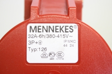 3x MENNEKES 126 32A 3P 380-415V 6h IP44 Stecker Kupplung 